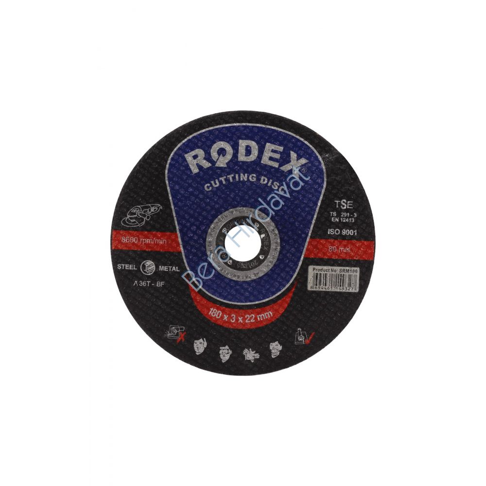 Rodex Metal Kesme Taşı Nk Düz 180*3.0*22 A 36 T Bf